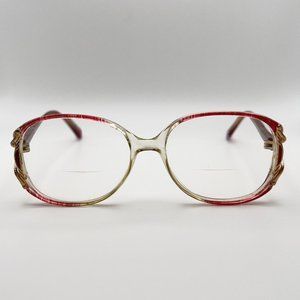 Letty Rose Eyeglass Sunglass Frames Round Square Red Pink Gold 51-18-130 80'sVTG